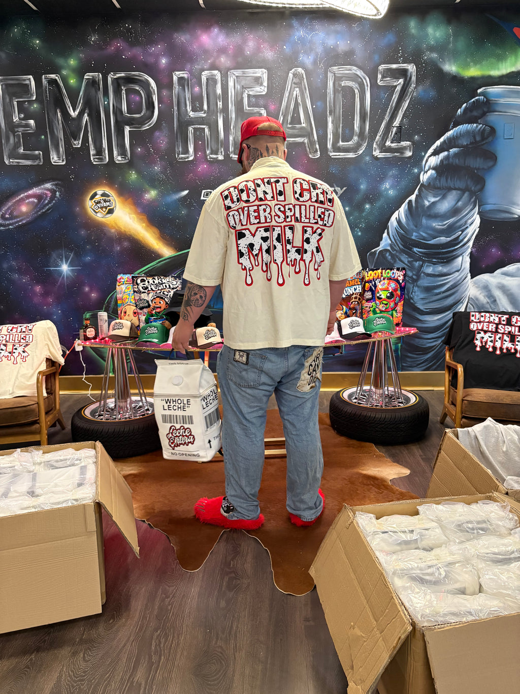 “Don’t Cry Over Spilled Milk”Heavyweight Oversized Tees