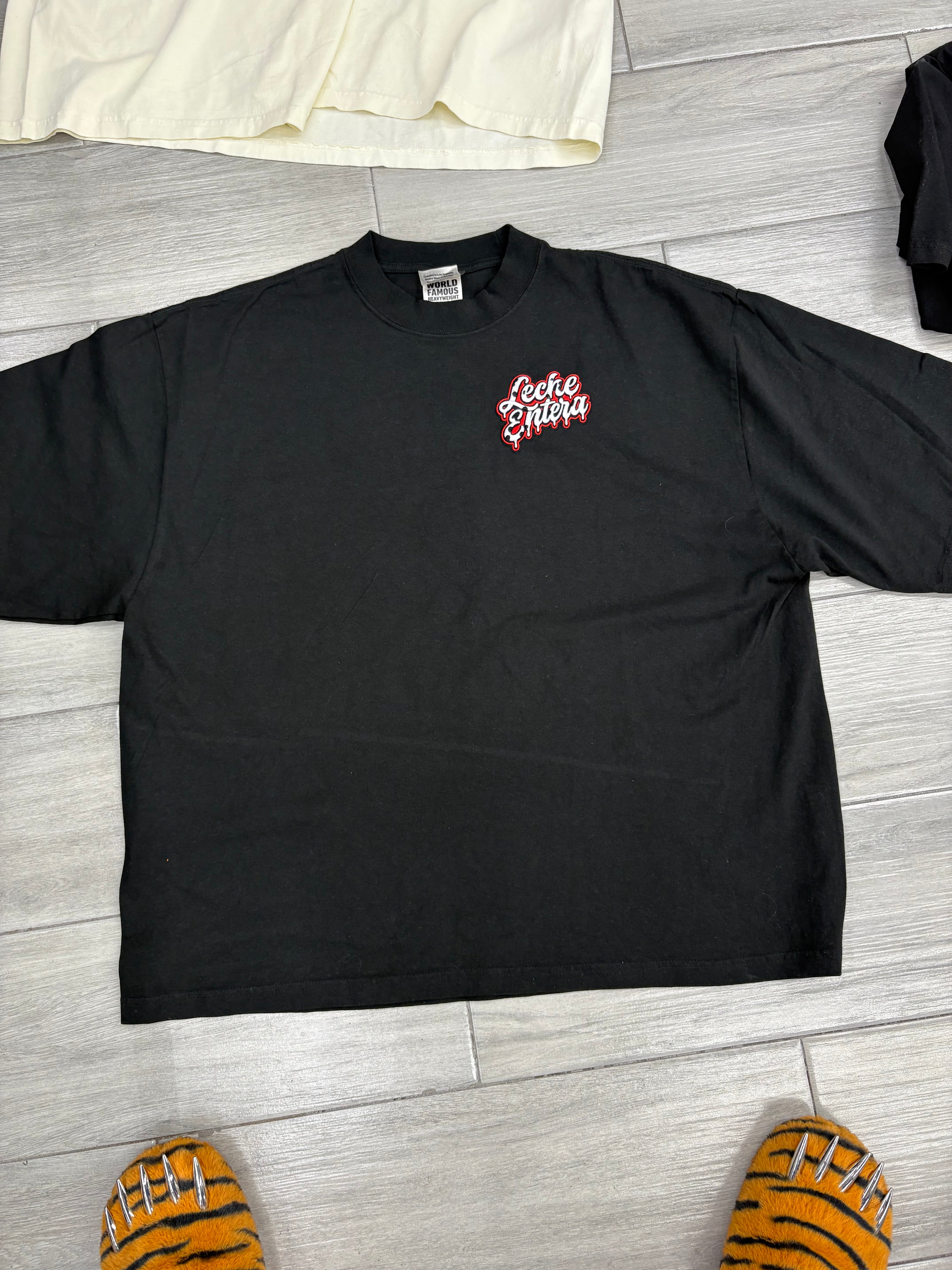Black “Don’t Cry Over Spilled Milk” Heavyweight Oversized Tees