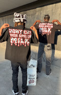 Black “Don’t Cry Over Spilled Milk” Heavyweight Oversized Tees